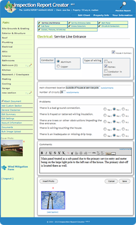 Home Inspection Report Software Screenshot Home Inspection Report Software Screenshot